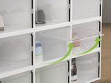 Artiss Shoe Box Rack DIY Set of 24 Stackable White Abel DIY-SHOE-BOX-24-WH