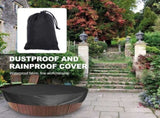 Round Swimming Pool Solar Cover Waterproof Spa Protective Cover 190T for Outdoor Spas, Brown, 190 x V1237-ZY-528-083