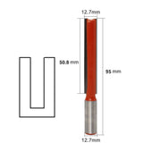5Pcs Two Flute Straight Router Bits 12.7mm Diameter Grooving/Rebating/Mortising V1370-AZ4-20247
