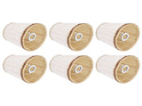 6Pcs Fabric Mesh Shade Clip Onshade Beige Golden Edge Style for E14 Chandelier Ceiling V1294-YM0523-3119210283611