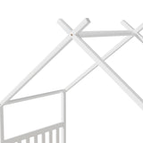 Artiss Bed Frame Wooden Base Kids Single Timber House Beds White WBED-G-CABIN-S-WH-AB