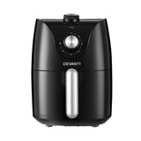 Devanti Air Fryer 2.5L Knob Fryers AF-K-J-NA2M-BK