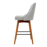 Artiss 4x Bar Stools Swivel Seat Wooden Grey BA-TW-8125-LI-GYX4