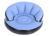 Flocked Air Sofa Widened Thickened PVC Ergonomic Inflatable Camping Chair with Backrest for Indoor V1294-YM0901-3116260001812