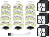 3 Pack Multi-Surface Pet Brush Rolls 2788 and Vacuum Filters 1866 Compatible with Bissell CrossWave V1258-DP02-C-642