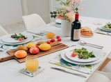 8 Pcs Clevinger MDF Placemats and Coasters Monstera V915-CV0287-CV0288