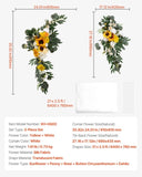 VEVOR Artificial Wedding Arch Flowers Kit Yellow With 2 Pcs Flowers 1 Pcs Drapes V952-HLGMHTJ3JTHS78U39V0