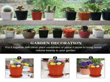 10 sets of unbranded imitation ceramic plastic flower with drainage containers and clay flower V1366-AZ2-W-13425