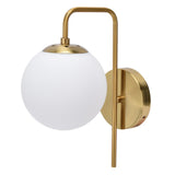 Nordic Modern E27 Glass Ball LED Wall Light Frosted Texture Round Bedroom Wall Lamp 110240V V1294-YM0715-3119210303211