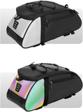 12L Waterproof Bicycle Rack Bag for Rear Luggage, Black V1237-ZY-917-202