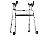 2 in 1 Folding Walker & Removable Armrests, Height Adjustable Foldable Walker with 5" Solid Wheels, V952-ZLZXCL200000G7LL4V0