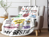 Best Friend Bestie Birthday Gifts for Women, Soft Flannel Blanket, Friend Birthday Gifts for Women V1258-DP02-C-1140