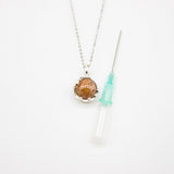 Gift Box - Aroma Necklace White Gold - Planet Plutonian Amethyst Purify Oil Blend V760-GBAJ - 8