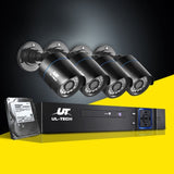 UL-tech CCTV Security System 8CH DVR 8 Cameras 4TB Hard Drive CC-WD-8C-8B-4T