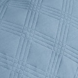 Ardor Carter Mineral Blue Embossed Vintage Washed Geometric Quilt Cover Set Queen V442-INT-QUILTCS-CARTER-MINERALBLUE-QS