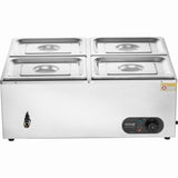 Commercial Electric Food Warmer Countertop Buffet 4*12 Qt Pan Bain Marie V952-BW4412QT1200W2SZRV3