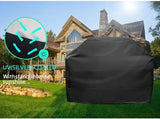 Heavy Duty Waterproof 210D Gas Grill Cover with Drawstring and UV Protection for Outdoor BBQ Grills, V1189-LC-HW-00451