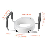 Raised Seat with Arms, 136.1 kg Load Capacity, 88.9 mm Lift Height, Widened Commode Elevated V952-AZSJGMTZD35YISHJB001V0