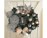 Christmas Wreath Artificial Flowers Champagne 25cm Wreaths Fireplace Wreath For V1263-JX-1678