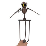 Lawn Owl Sculpture Lifelike Decorative Iron Wind Sculpture Spinner for Garden Patio Backyard V1294-YM0901-3111240131011