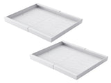 Toque Cabinet Organizer Drawer Shelf Pull Out 2Pcs Width-adjustable Kitchen KT1056-WH-2PC-AU