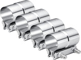 3.0'' Exhaust Clamp, Lap Joint Band Clamp Stainless Steel for Pipes, Mufflers, Catalytic Converters V1258-DP02-WO-811
