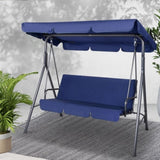 Gardeon Outdoor Swing Chair Garden Bench Furniture Canopy 3 Seater Navy GSC-MAJKA-3S-NY