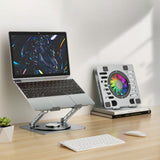 mbeat Stage S8 Rotating Laptop Stand with RGB Cooling Fan and USB Ports V186-MB-STD-S8GRY