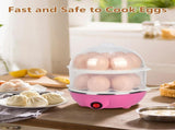 Electric Egg Cooker Steamer with Timer Auto Shut-Off 14 Egg Capacity 350W Double Layer V1258-DP02-BOL-392