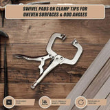 10pc Heavy Duty Steel C-Clamps 6" Mig Welding Locking Plier Vice Grip V63-820153