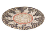 Round Grass Wall Ornaments 35cm Diameter Hand Knitting Hanging Woven Wall Baskets for Living Room V1294-YM0703-3115230050712
