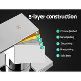 Cefito Shower Twins Tap Wall Bath Taps Brass Hot Cold Basin Bathroom Chrome SHOWER-A2-TAP-SI