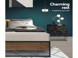 Artiss Bed Frame Metal Bed Frame Bed Base OSLO - Single MBED-C-OSLO-S-BK
