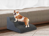Pawz 3 Steps Pet Stairs Dog Ramp High Density Foam Grey PT1268-3-GY