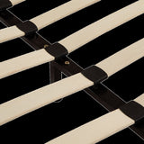 Double PU Leather Bed Frame Black V63-761225