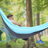 Hanging Chair Bed Dual Use Portable Hammock Swing for Camping Courtyard Corridor OutdoorBlue Gray V1294-YM0901-3116200020313