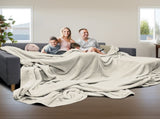 Laura Hill 3m x 3m XL Faux Mink Blanket Double-Sided Soft Plush Bed Oversized Throw Rug Beige MINK-XL-BE