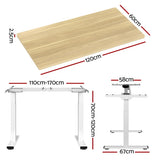 Artiss Standing Desk Motorised Dual Motor 120CM White Oak HASD-268-WHDF-NTDB-120