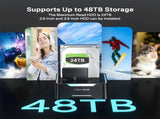 ACASIS EC-6104 Dual Bay 2.5/3.5" SATA HDD SSD Enclosure USB 3.2 5Gbps 60TB V28-ELEACAEC6104