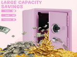 Small Safe for Kids Metal Lock Safe Box Mini Box for Kids Mini Pink Case with Lock for Home V1370-AZ4-10556