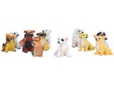 12Pcs Dog Ornaments Waterproof Textured Exquisite Vivid Dog Statues for Garden Lawn Desk Decoration V1294-YM0715-3111210434311