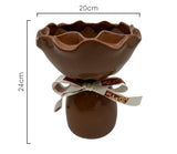 Handcrafted Minimalist Ceramic Vase - Artistic Home Decor Centerpiece V888-ELOSUNG35248