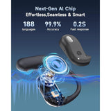AI Earbuds Real Time, 144 Language Translator Earbuds with Bluetooth 6.1, 4-in-1 & V1366-AZ2-W-10715