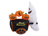 6ft Halloween Ghost Pushing Pumpkin Cart Decor IP44 with Blower LED Lights Outdoor V1294-YM0901-3115230078411