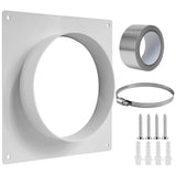 6 Inch Duct Connector,ABS Plastic Exhaust Wall Vent Flange Adapter,Secure Airflow Coupling for 150mm V1369-AZ3-W-14126