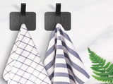 10 Pieces Heavy Duty Self-Adhesive Hooks Wall Hook Coat Rack Coat Hook No Drilling Required V1188-MS101-03082-1