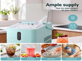 Devanti 12KG Ice Maker Machine Bullet Ice Cube Portable Green IM-ZB-E-12WL01-GN