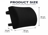 33 x 32 x 10 cm Memory Foam Lumbar Support Cushion - Black 3D Mesh, Slow Rebound Back Support for V888-ELOSUNG56050