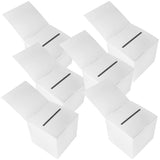 6 Pcs Donation Lottery Box Office 30.00X15.00X15.00CM White V1369-AZ3-W-15806