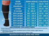 (3 Pairs) Wide Calf Unisex Compression Knee High 20-30Mmhg Calf Compression Sleeve V1370-AZ4-17713